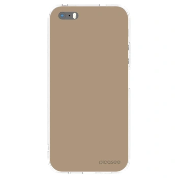 Picasee silikónový prehľadný obal pre Apple iPhone 5/5S/SE - Soft Sand