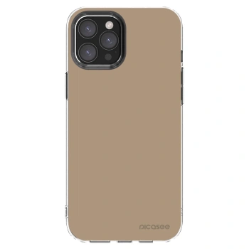 Picasee silikónový prehľadný obal pre Apple iPhone 12 Pro Max - Soft Sand