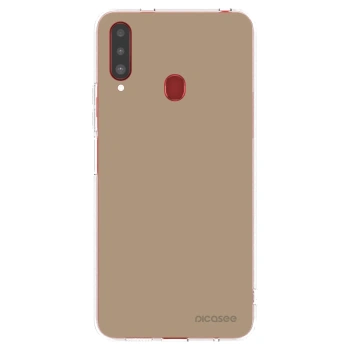 Picasee silikónový prehľadný obal pre Samsung Galaxy A20s - Soft Sand