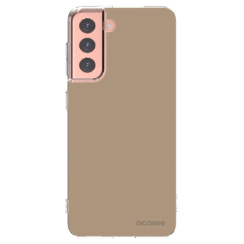 Picasee silikónový prehľadný obal pre Samsung Galaxy S21 5G G991B - Soft Sand