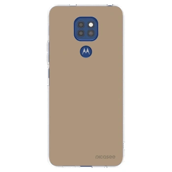 Picasee silikónový prehľadný obal pre Motorola Moto G9 Play - Soft Sand