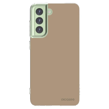 Picasee silikónový prehľadný obal pre Samsung Galaxy S21 FE 5G - Soft Sand