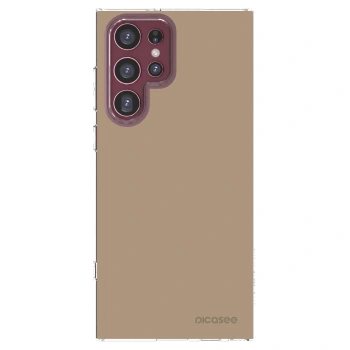 Picasee silikónový prehľadný obal pre Samsung Galaxy S22 Ultra 5G - Soft Sand