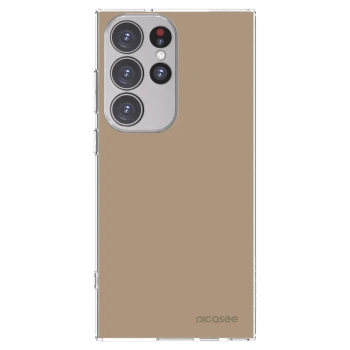 Picasee silikónový prehľadný obal pre Samsung Galaxy S23 Ultra 5G - Soft Sand