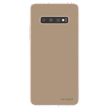 Picasee silikónový prehľadný obal pre Samsung Galaxy S10 Plus G975 - Soft Sand