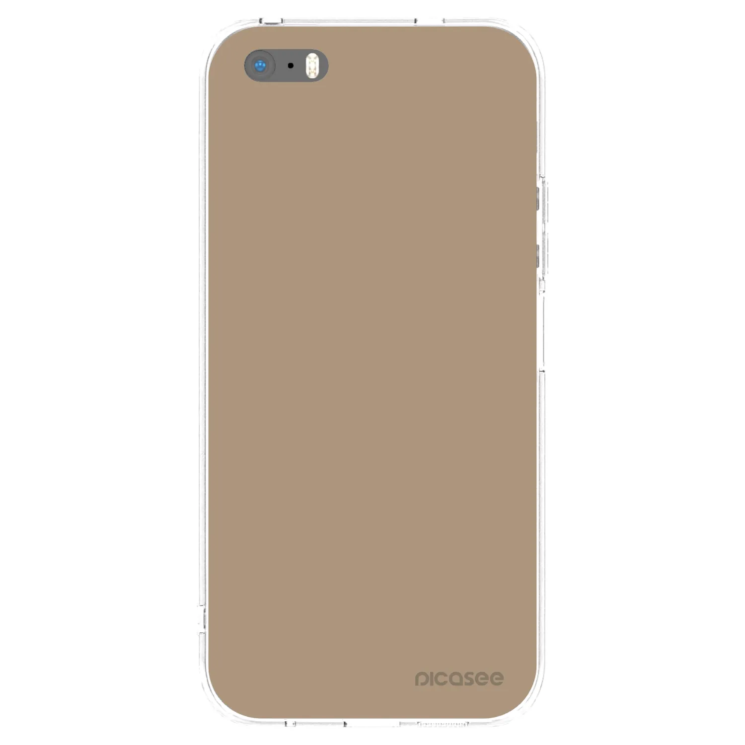 Picasee silikónový prehľadný obal pre Apple iPhone 5/5S/SE - Soft Sand
