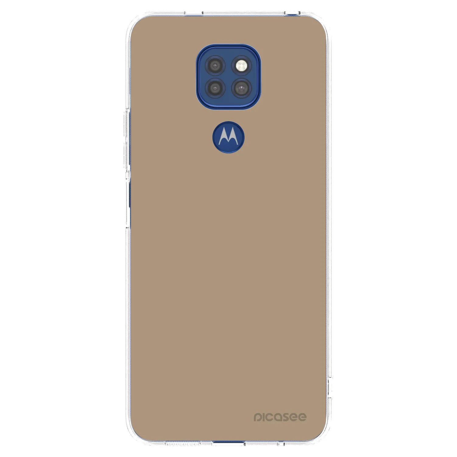 Silikónový prehľadný obal pre Motorola Moto G9 Play - Soft Sand