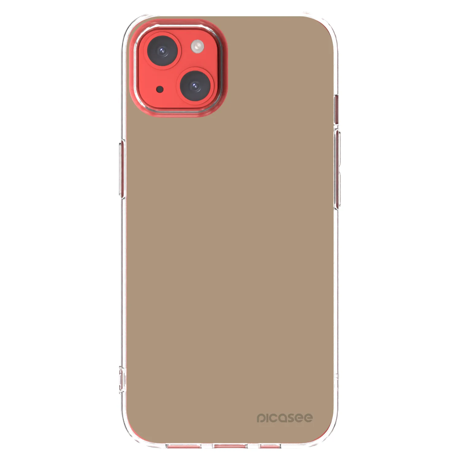 Picasee silikónový prehľadný obal pre Apple iPhone 13 - Soft Sand
