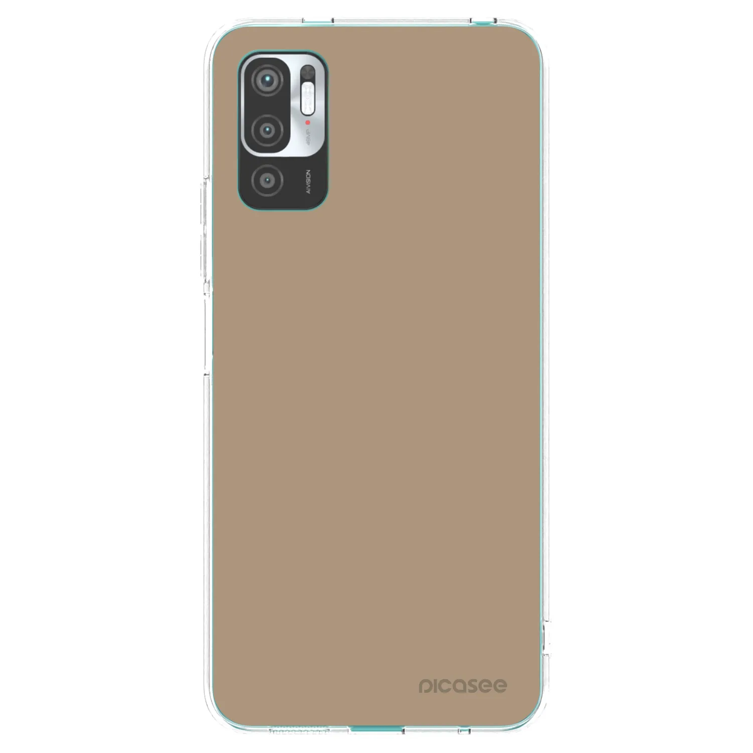 Picasee silikónový prehľadný obal pre Xiaomi Redmi Note 10 5G - Soft Sand