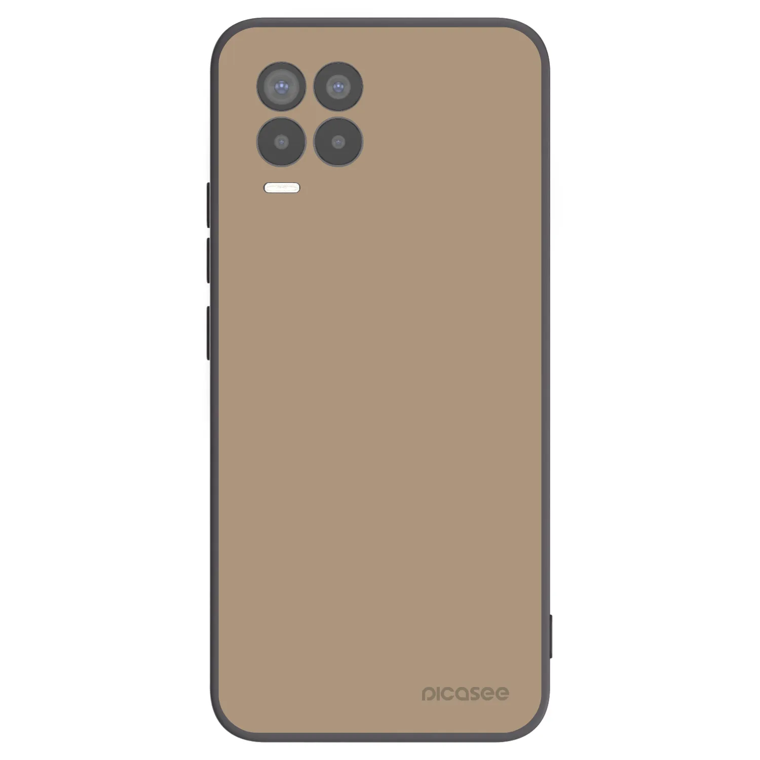 Picasee silikónový čierny obal pre Realme 8 4G - Soft Sand