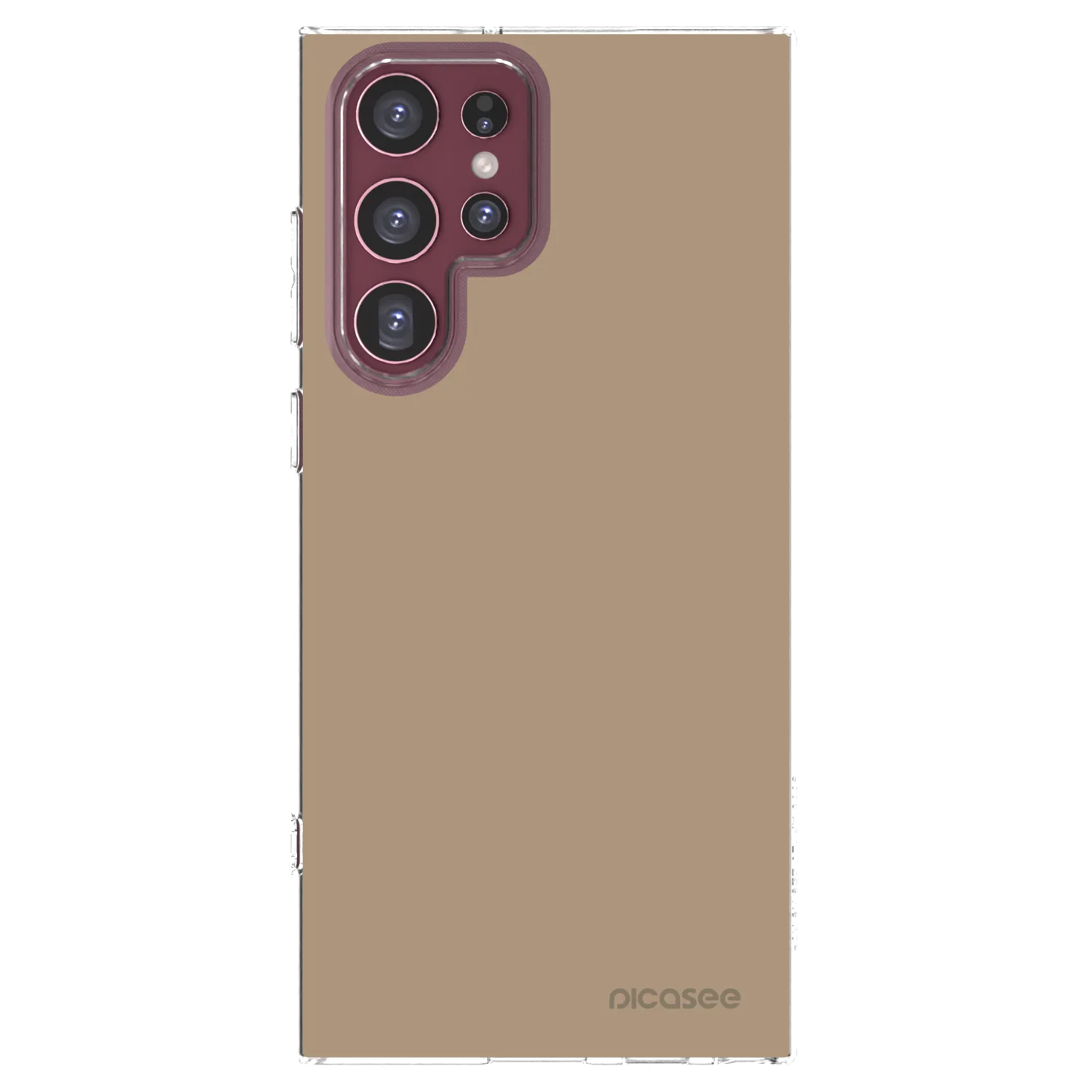 Picasee silikónový prehľadný obal pre Samsung Galaxy S22 Ultra 5G - Soft Sand