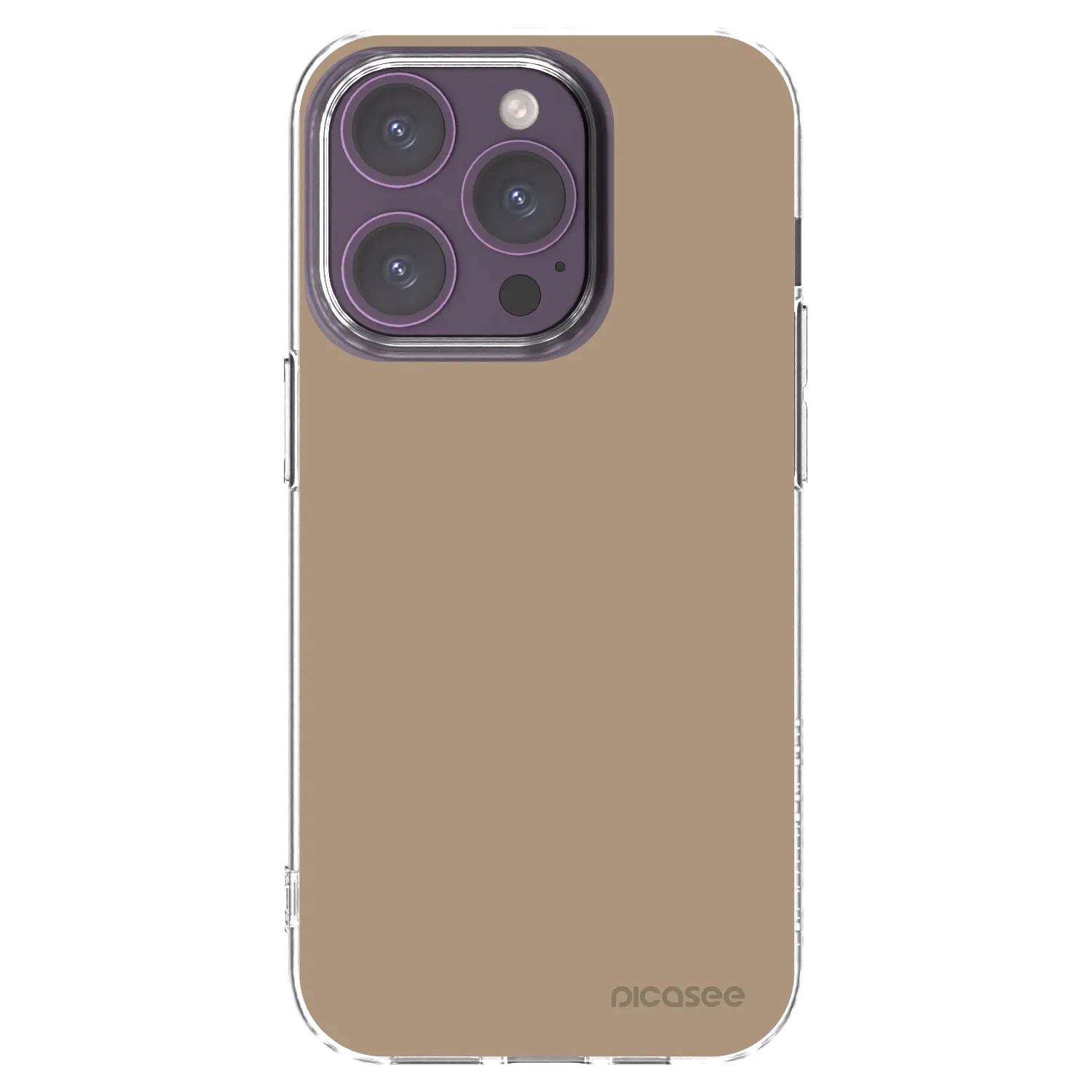 Picasee silikónový prehľadný obal pre Apple iPhone 14 Pro - Soft Sand