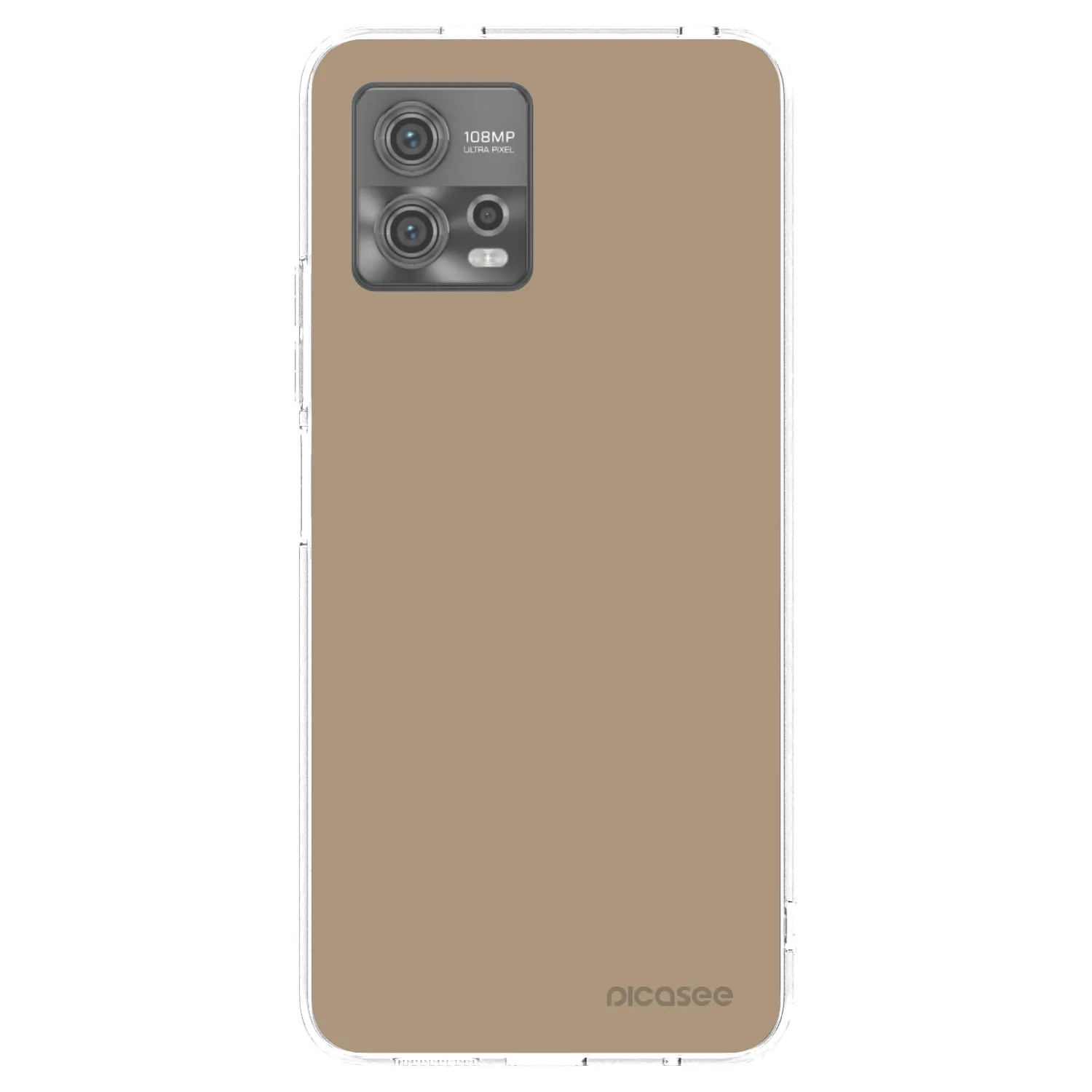 Picasee silikónový prehľadný obal pre Motorola Moto G72 - Soft Sand