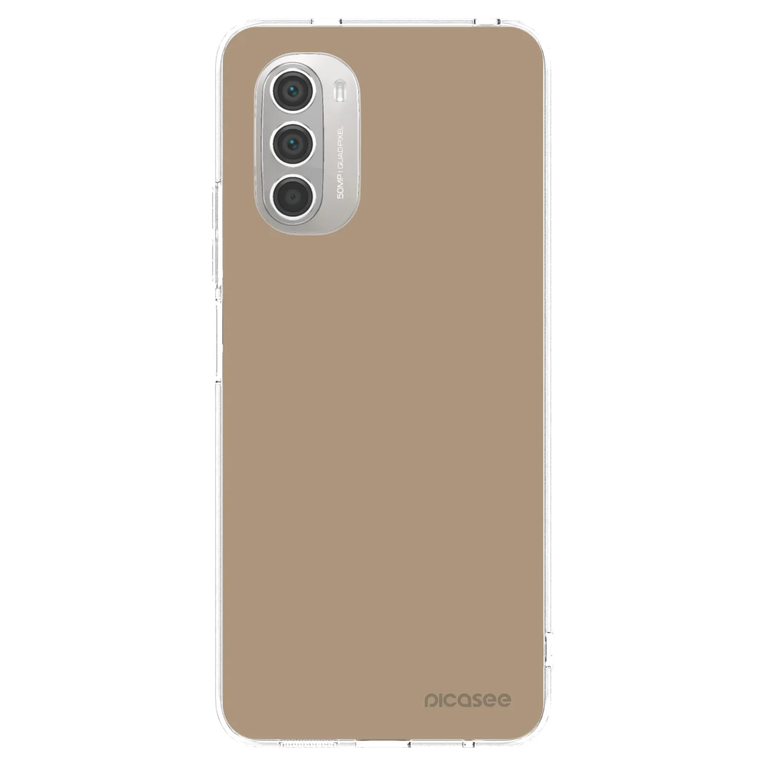 Picasee silikónový prehľadný obal pre Motorola Moto G51 - Soft Sand