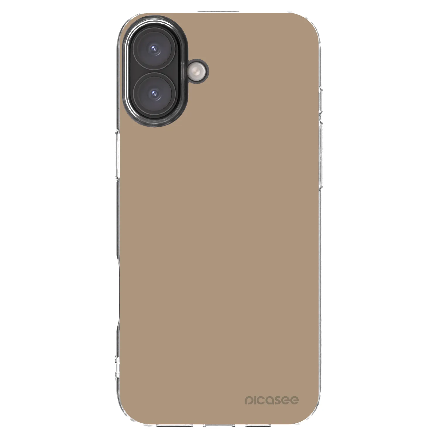 Picasee silikónový prehľadný obal pre Apple iPhone 16 Plus - Soft Sand