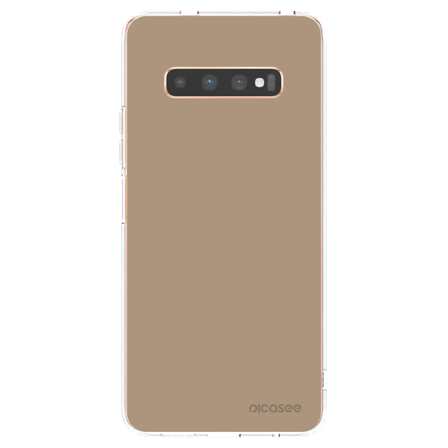 Picasee silikónový prehľadný obal pre Samsung Galaxy S10 Plus G975 - Soft Sand