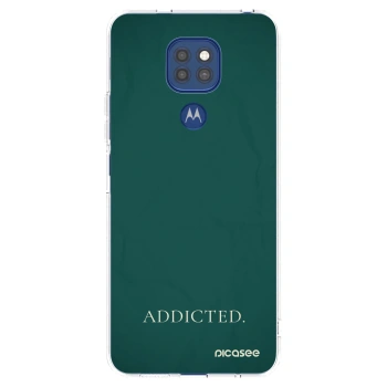 Picasee silikónový prehľadný obal pre Motorola Moto G9 Play - Addicted