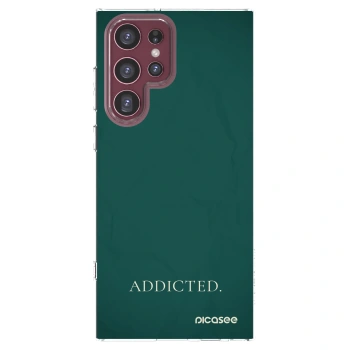 Picasee silikónový prehľadný obal pre Samsung Galaxy S22 Ultra 5G - Addicted