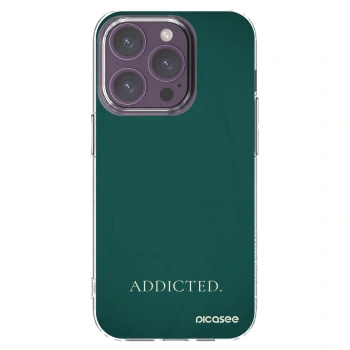 Picasee silikónový prehľadný obal pre Apple iPhone 14 Pro - Addicted