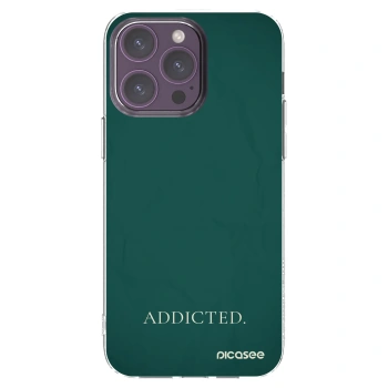 Picasee silikónový prehľadný obal pre Apple iPhone 14 Pro Max - Addicted