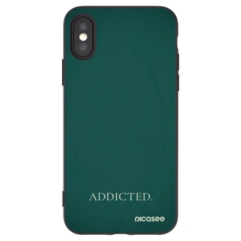 Picasee silikónový čierny obal pre Apple iPhone X/XS - Addicted