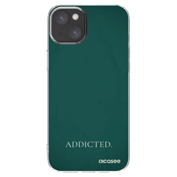 Picasee silikónový prehľadný obal pre Apple iPhone 15 Plus - Addicted