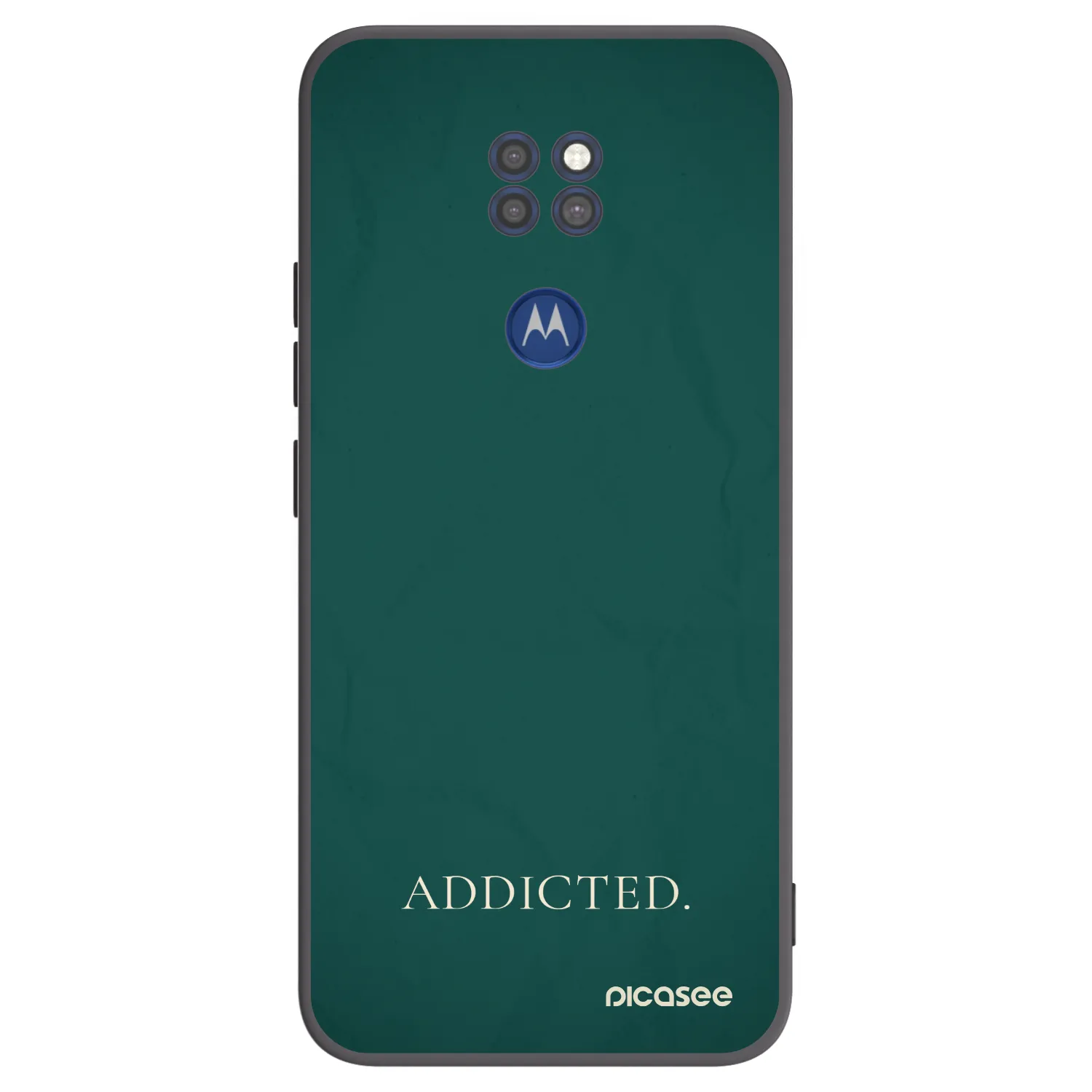 Picasee silikónový čierny obal pre Motorola Moto G9 Play - Addicted