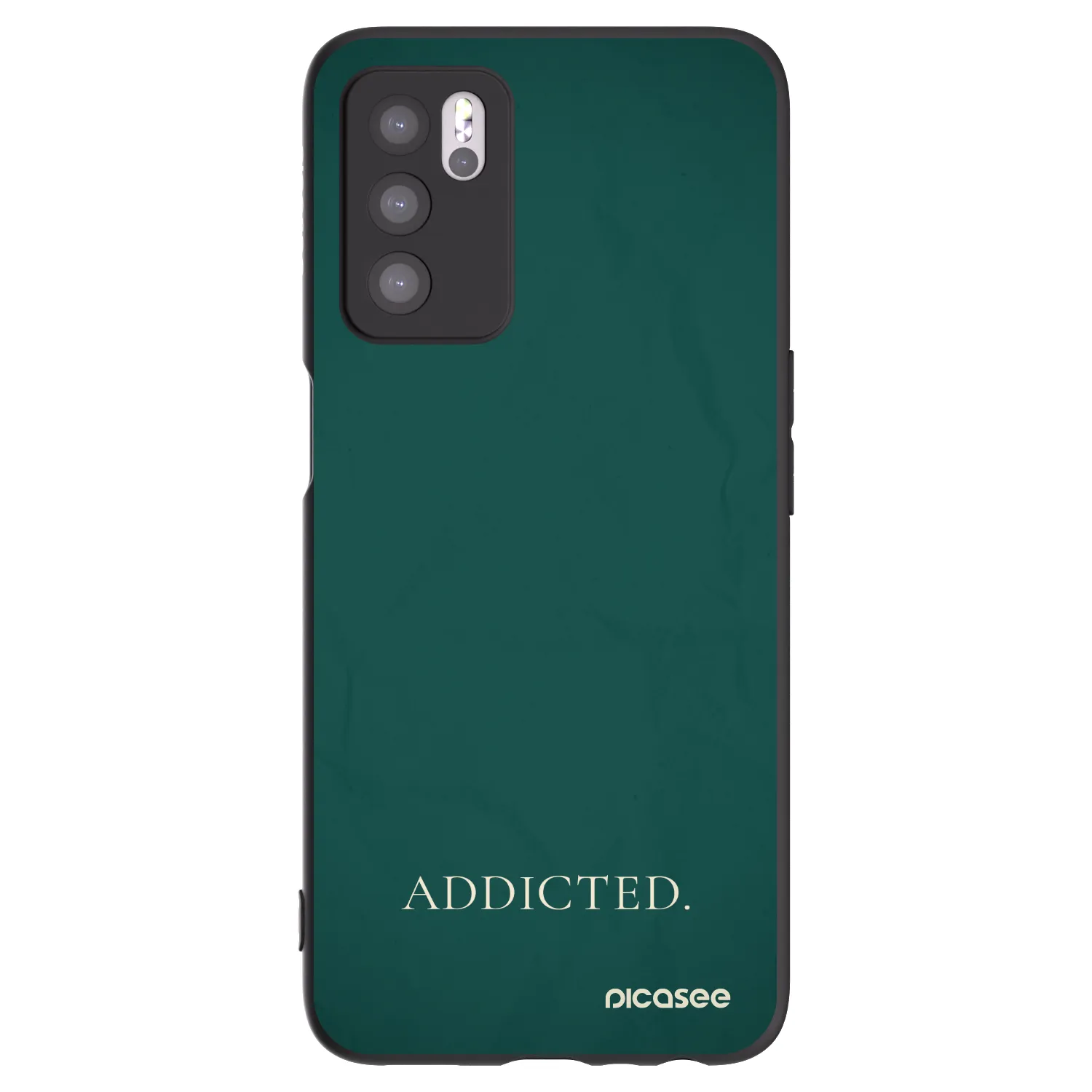 Picasee silikónový čierny obal pre OPPO A16s - Addicted