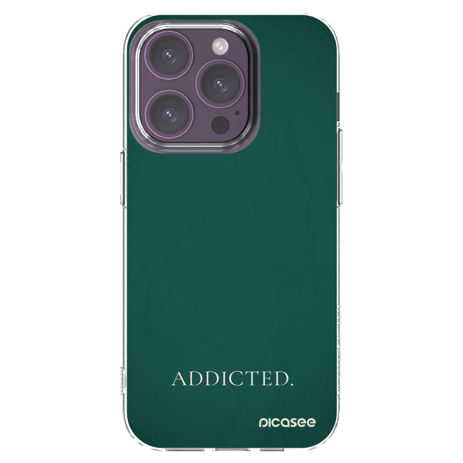 Silikónový prehľadný obal pre Apple iPhone 14 Pro - Addicted