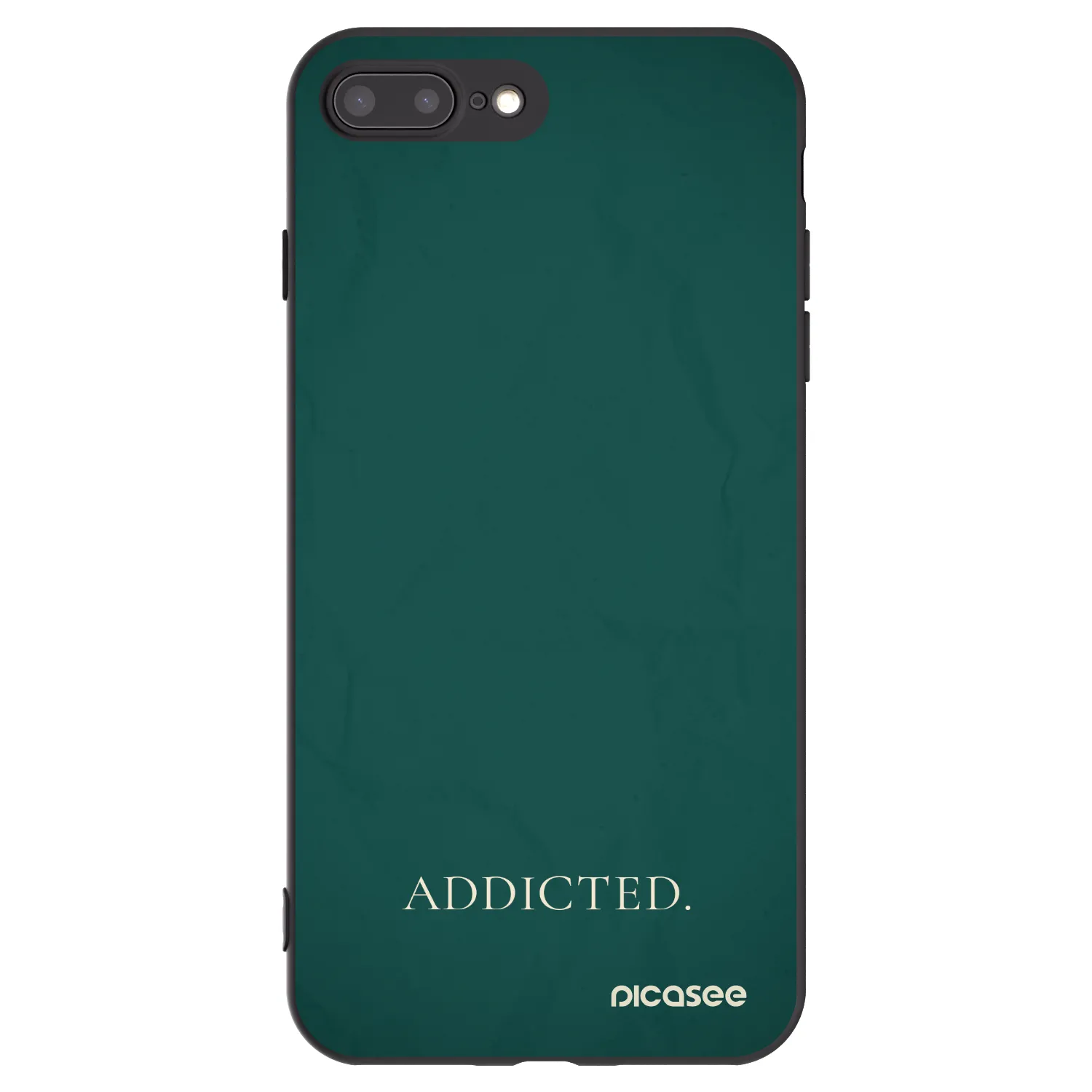Picasee silikónový čierny obal pre Apple iPhone 7 Plus - Addicted