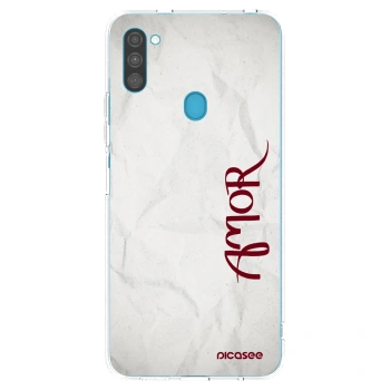 Picasee silikónový prehľadný obal pre Samsung Galaxy M11 - Amor