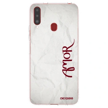 Picasee silikónový prehľadný obal pre Samsung Galaxy A20s - Amor