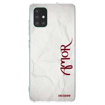 Picasee silikónový prehľadný obal pre Samsung Galaxy M51 M515F - Amor