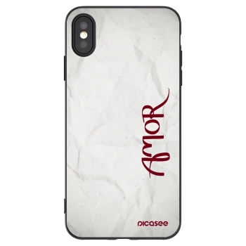 Picasee silikónový čierny obal pre Apple iPhone XS Max - Amor