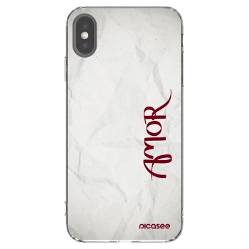 Picasee silikónový prehľadný obal pre Apple iPhone XS Max - Amor