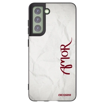 Picasee silikónový čierny obal pre Samsung Galaxy S21 FE 5G - Amor
