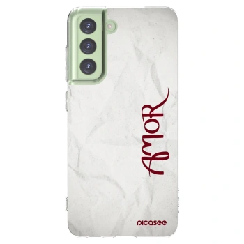 Picasee silikónový prehľadný obal pre Samsung Galaxy S21 FE 5G - Amor