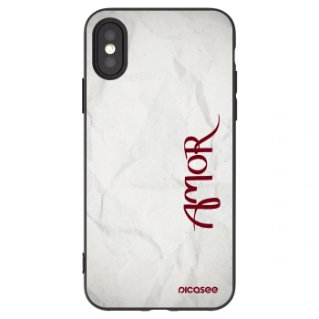 Picasee silikónový čierny obal pre Apple iPhone X/XS - Amor