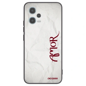 Picasee silikónový čierny obal pre Xiaomi Redmi Note 12 5G - Amor