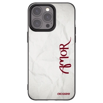 Picasee silikónový čierny obal pre Apple iPhone 15 Pro Max - Amor