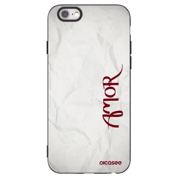 Picasee silikónový čierny obal pre Apple iPhone 6/6S - Amor