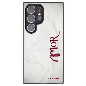 Picasee silikónový čierny obal pre Samsung Galaxy S24 Ultra S928B 5G - Amor