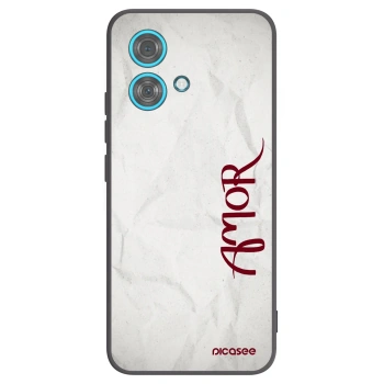 Picasee silikónový čierny obal pre Motorola Edge 40 Neo - Amor