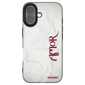 Picasee silikónový čierny obal pre Apple iPhone 16 - Amor