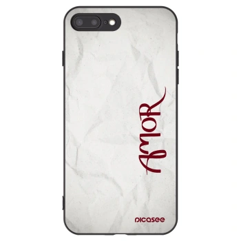 Picasee silikónový čierny obal pre Apple iPhone 7 Plus - Amor