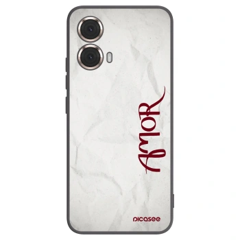 Picasee silikónový čierny obal pre Motorola Moto G85 - Amor