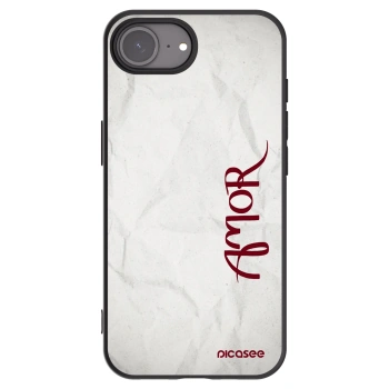 Picasee silikónový čierny obal pre Apple iPhone 16e - Amor