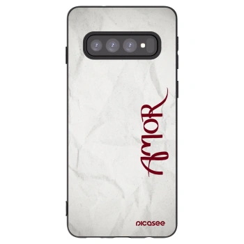 Picasee silikónový čierny obal pre Samsung Galaxy S10 G973 - Amor