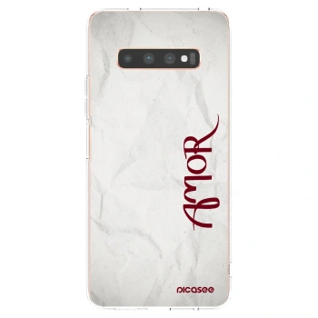 Picasee silikónový prehľadný obal pre Samsung Galaxy S10 Plus G975 - Amor