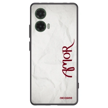 Picasee silikónový čierny obal pre Motorola Moto G35 5G - Amor